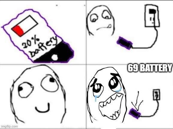subscribe2rog-arkosYT comics but i remaked it -18- (go to my profile to see all ill upload soon) | 69 BATTERY | made w/ Imgflip meme maker