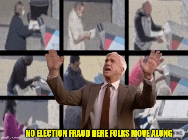 Safest.Election.Ever.NO FRAUD |  NO ELECTION FRAUD HERE FOLKS MOVE ALONG | image tagged in leslie nielsen,nothing to see here,election fraud,voter fraud,seenofraud | made w/ Imgflip meme maker