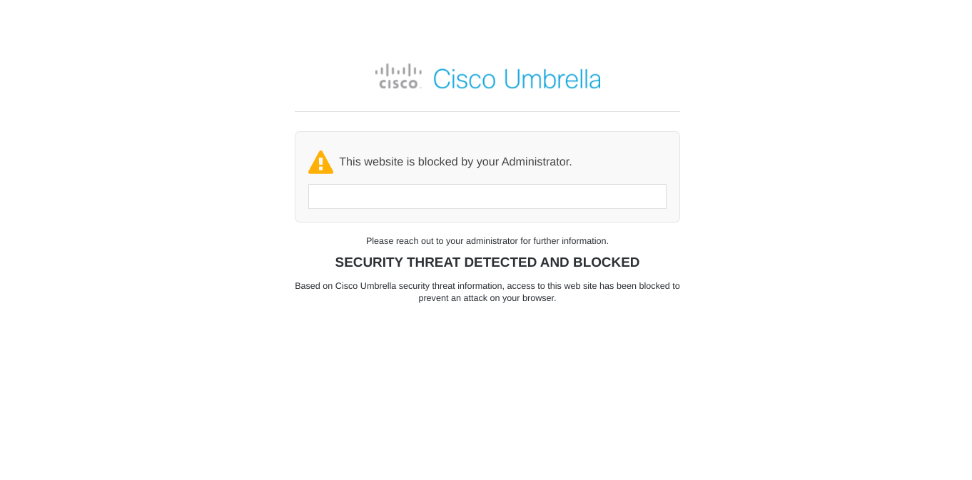Cisco umbrella site block Blank Meme Template