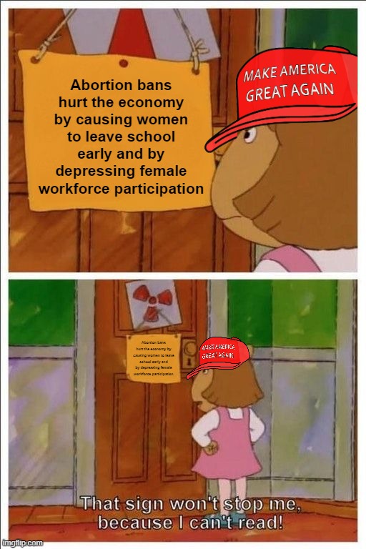 Abortion bans hurt the economy Blank Meme Template