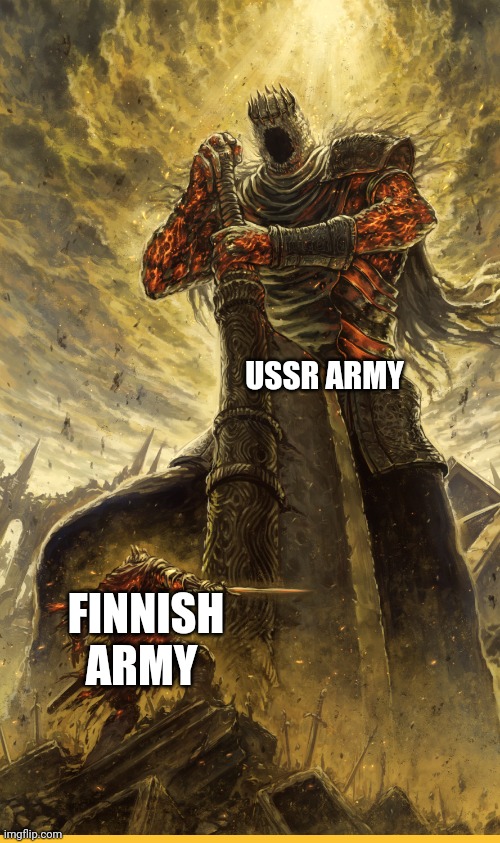 Fantasy Painting | USSR ARMY; FINNISH ARMY | image tagged in fantasy painting | made w/ Imgflip meme maker