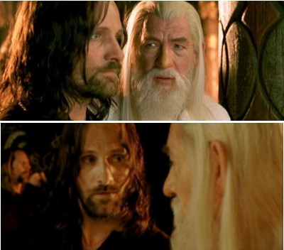 High Quality gandalf aragorn what does your heart tell you Blank Meme Template