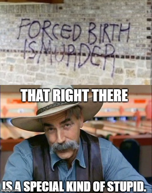 THAT RIGHT THERE IS A SPECIAL KIND OF STUPID. | image tagged in sam elliott special kind of stupid | made w/ Imgflip meme maker