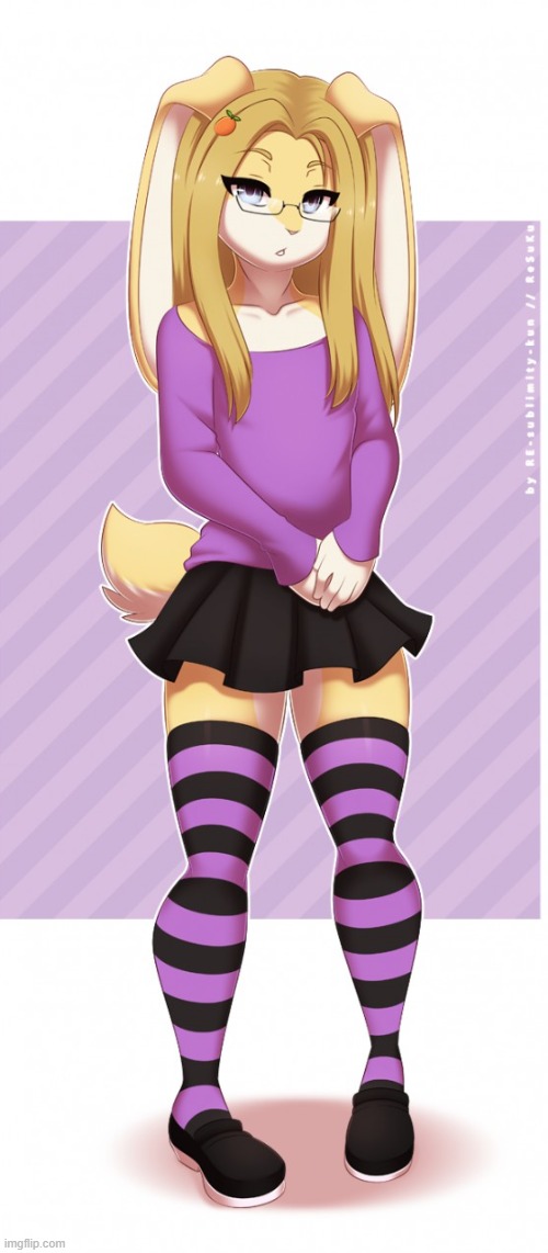 Just a boi (By RE-sublimity-kun) | image tagged in furry,femboy,cute,bunny,socks | made w/ Imgflip meme maker