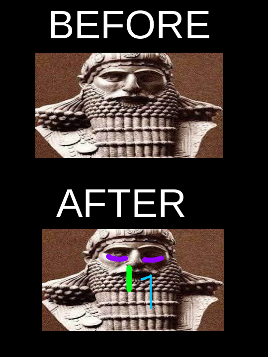 Before and After(sick/tired ancient king) Blank Meme Template