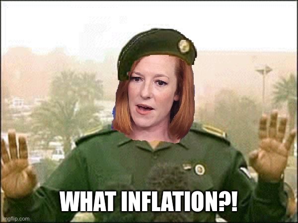 What inflation?! | WHAT INFLATION?! | image tagged in washington jen | made w/ Imgflip meme maker