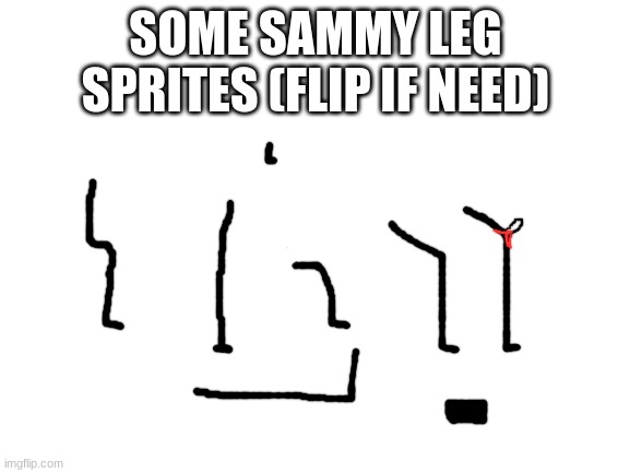 :2 | SOME SAMMY LEG SPRITES (FLIP IF NEED) | image tagged in blank white template,oc,sammy,drawing,sprites,memes | made w/ Imgflip meme maker