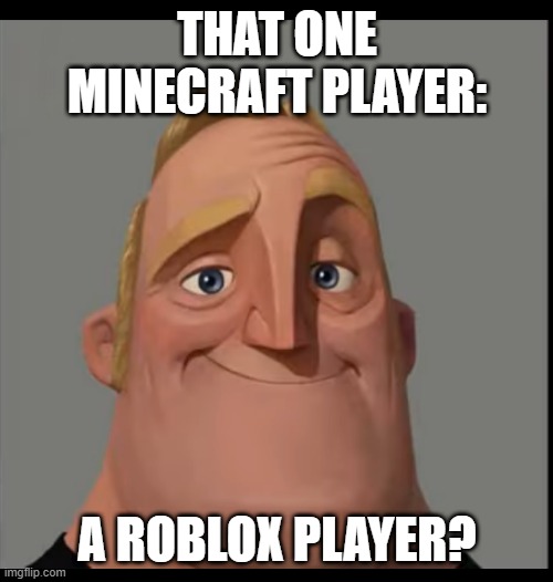 THAT ONE MINECRAFT PLAYER: A ROBLOX PLAYER? | made w/ Imgflip meme maker