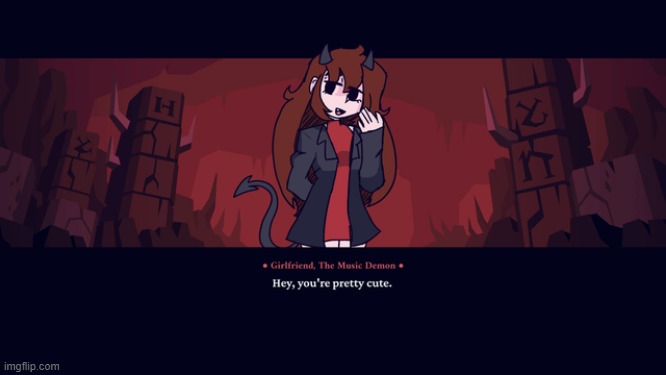Girlfriend the Demon Girl | image tagged in cursed image | made w/ Imgflip meme maker