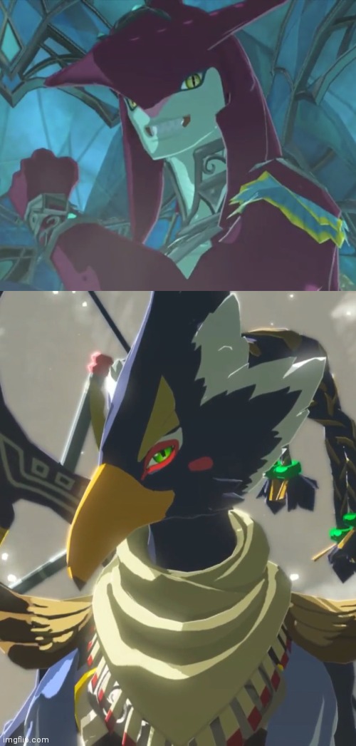 image tagged in prince sidon,revali | made w/ Imgflip meme maker