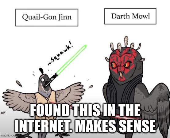 It's still May so I have the right to make more star wars memes | FOUND THIS IN THE INTERNET. MAKES SENSE | made w/ Imgflip meme maker