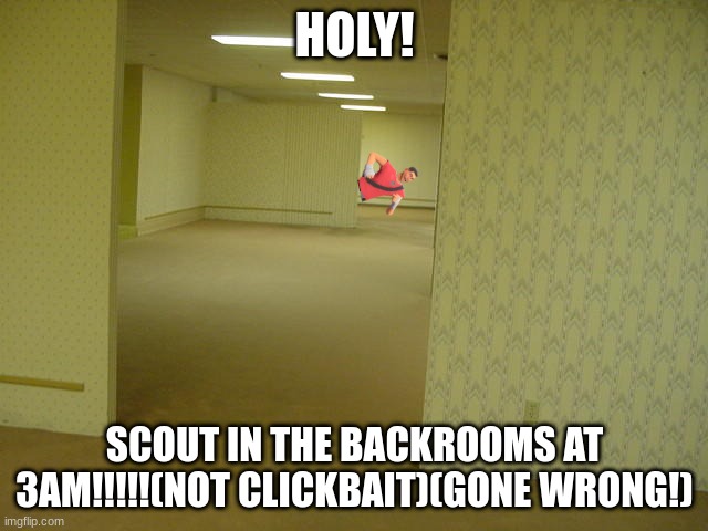 yes | HOLY! SCOUT IN THE BACKROOMS AT 3AM!!!!!(NOT CLICKBAIT)(GONE WRONG!) | image tagged in the backrooms | made w/ Imgflip meme maker