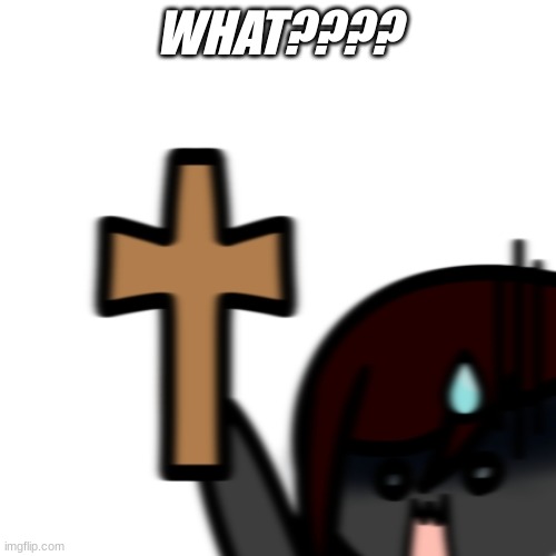 Ryuichi holding cross | WHAT???? | image tagged in ryuichi holding cross | made w/ Imgflip meme maker