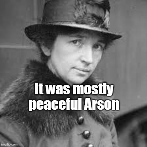 It was mostly peaceful Arson | made w/ Imgflip meme maker