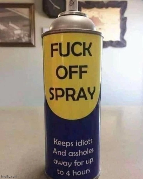 im dissapointed in half of the frontpage on the imgflip stream | image tagged in fuck off spray | made w/ Imgflip meme maker