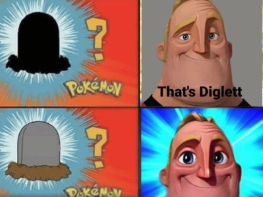 High Quality Who’s that Pokémon gravestone diglett template Blank Meme Template