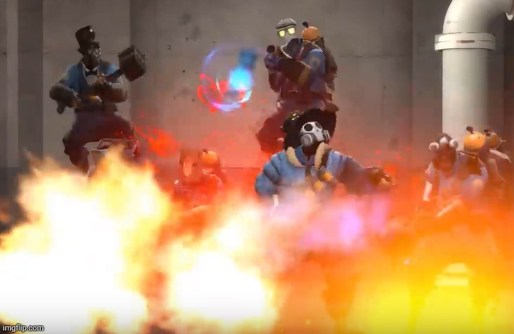 TF2 Pyro invasion | image tagged in tf2 pyro invasion | made w/ Imgflip meme maker