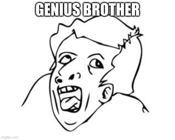 GENIUS | GENIUS BROTHER | image tagged in genius | made w/ Imgflip meme maker