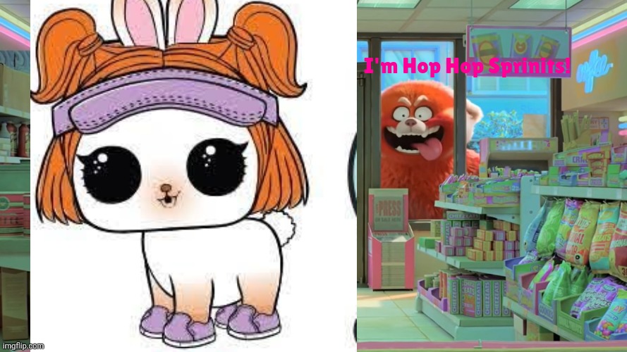 Turning Red Awooga-But it's Hop Hop Sprinits! | I'm Hop Hop Sprinits! | image tagged in turning red,hop hop sprinits | made w/ Imgflip meme maker