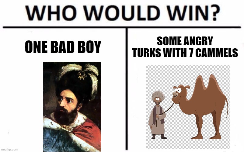 Who Would Win? | ONE BAD BOY; SOME ANGRY TURKS WITH 7 CAMMELS | image tagged in memes,who would win | made w/ Imgflip meme maker