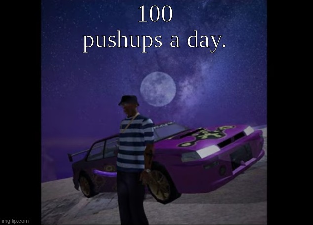 this pic goes hard, like to like | 100 pushups a day. | image tagged in this pic goes hard like to like | made w/ Imgflip meme maker