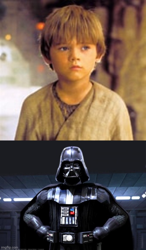 High Quality Anakin Skywalker to Darth Vader Blank Meme Template
