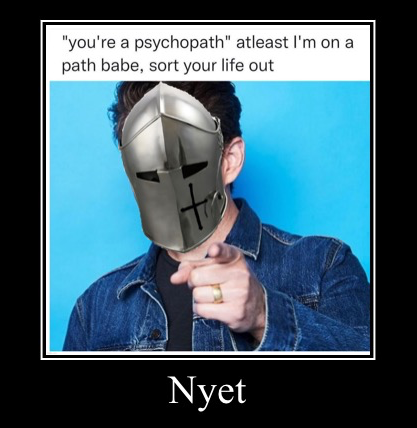 High Quality Crusader Nyet Blank Meme Template