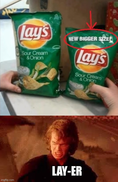 Lay-ers | LAY-ER | image tagged in anakin liar,lays chips,lays,liar | made w/ Imgflip meme maker