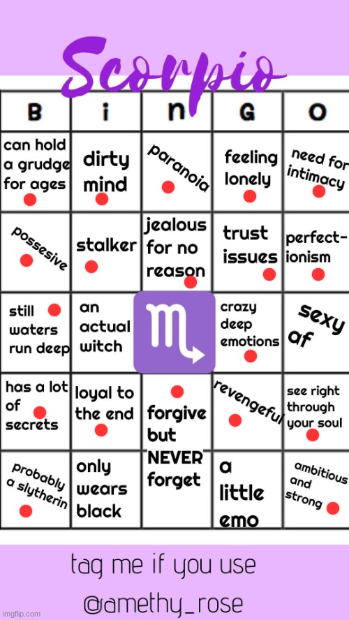 I'm just bored, crazy true | image tagged in scorpio bingo | made w/ Imgflip meme maker