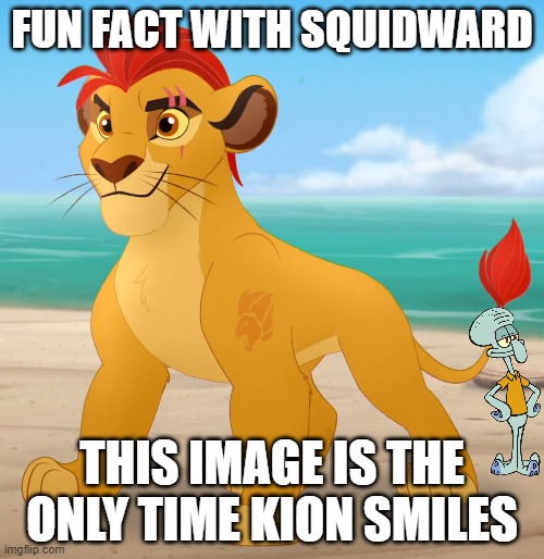 Rare footage | FUN FACT WITH SQUIDWARD; THIS IMAGE IS THE ONLY TIME KION SMILES | image tagged in rare footage,memes,president_joe_biden | made w/ Imgflip meme maker