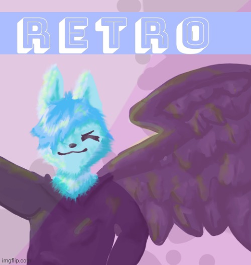 Retro fan art (art by Fancydragon) | image tagged in furry,fursona,oc,fan art | made w/ Imgflip meme maker