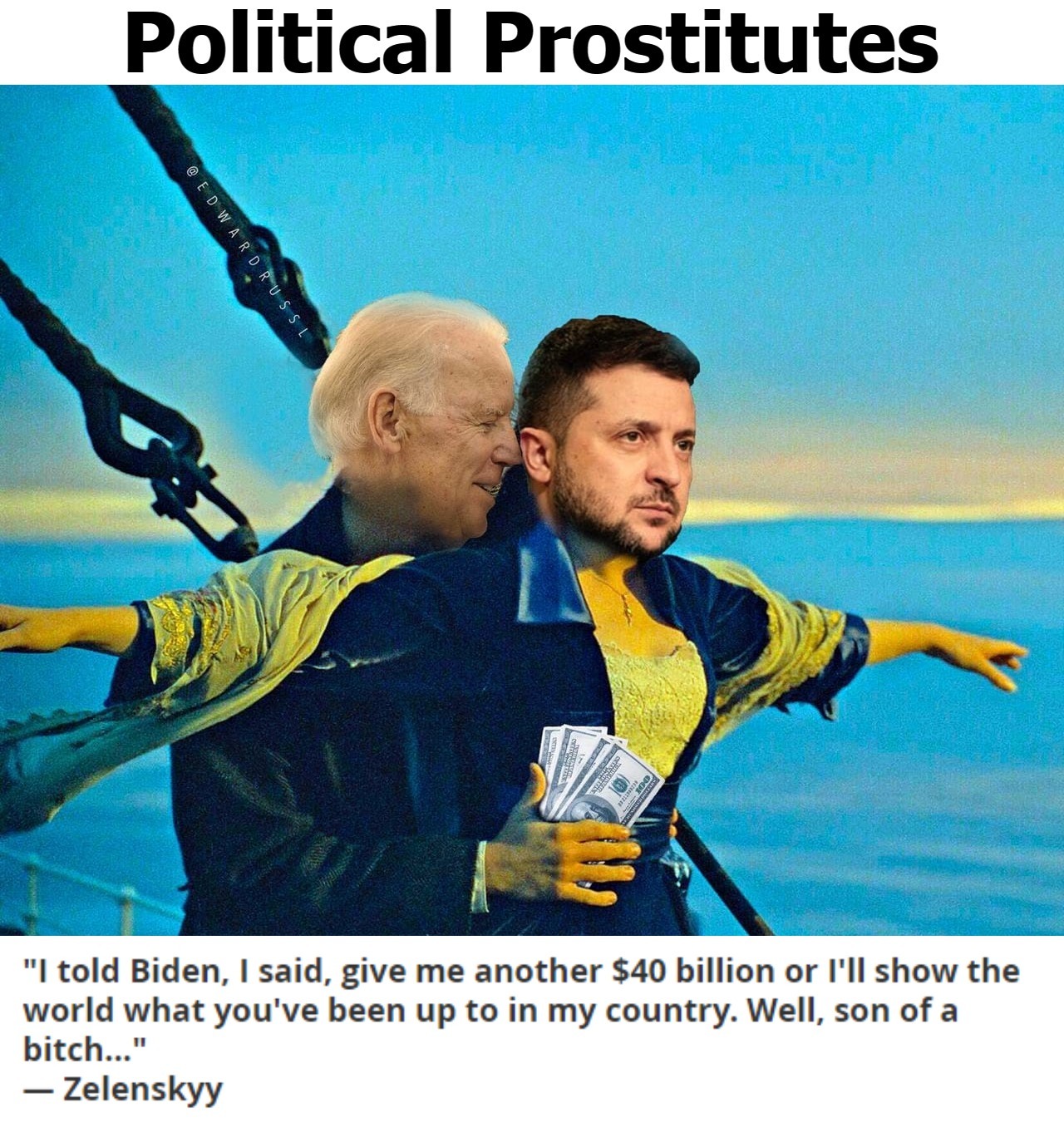 Political Prostitutes | image tagged in political prostitutes,joe biden,zelenskyy,ukraine,goverm,government corruption | made w/ Imgflip meme maker