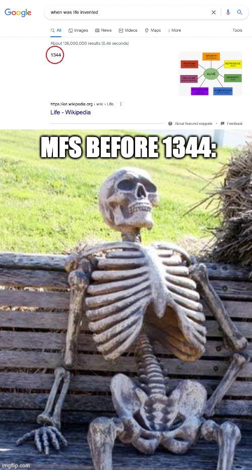 ahh yes a title | MFS BEFORE 1344: | image tagged in memes,waiting skeleton | made w/ Imgflip meme maker