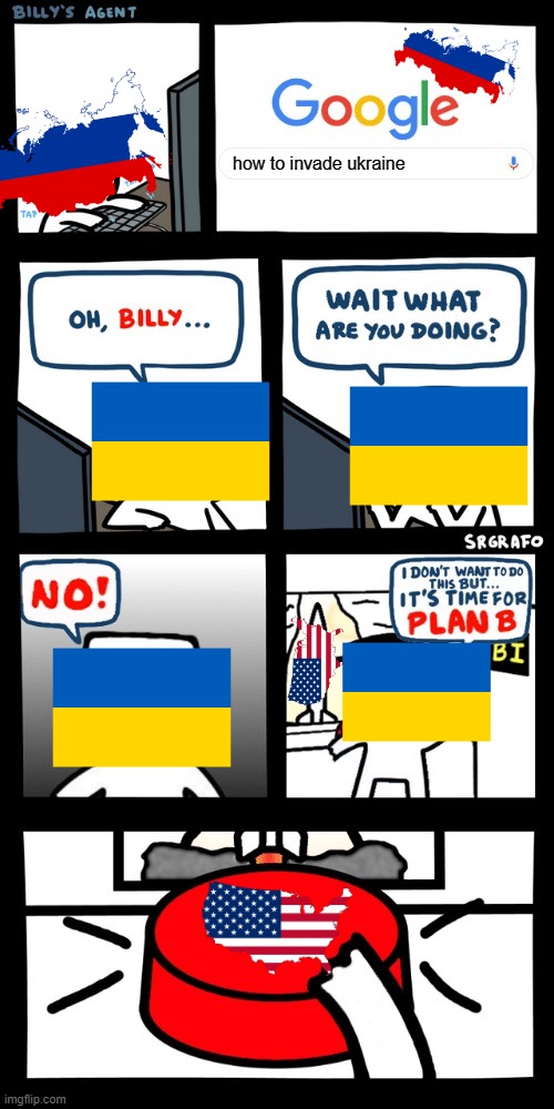 Billy’s FBI agent plan B |  how to invade ukraine | image tagged in billy s fbi agent plan b | made w/ Imgflip meme maker