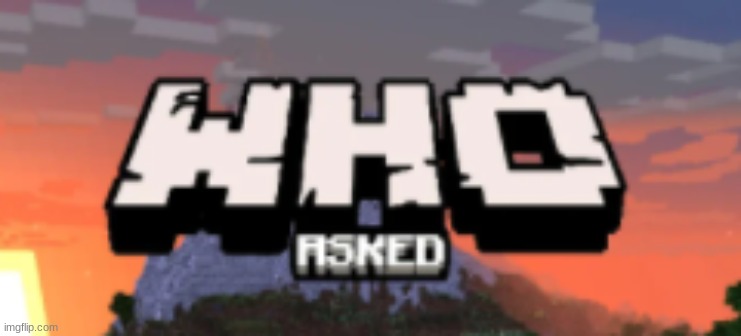 Minecraft Who Asked | image tagged in minecraft who asked | made w/ Imgflip meme maker