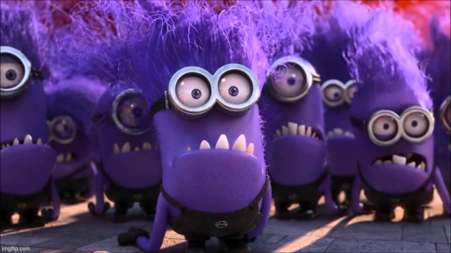 purple minions | image tagged in purple minions | made w/ Imgflip meme maker