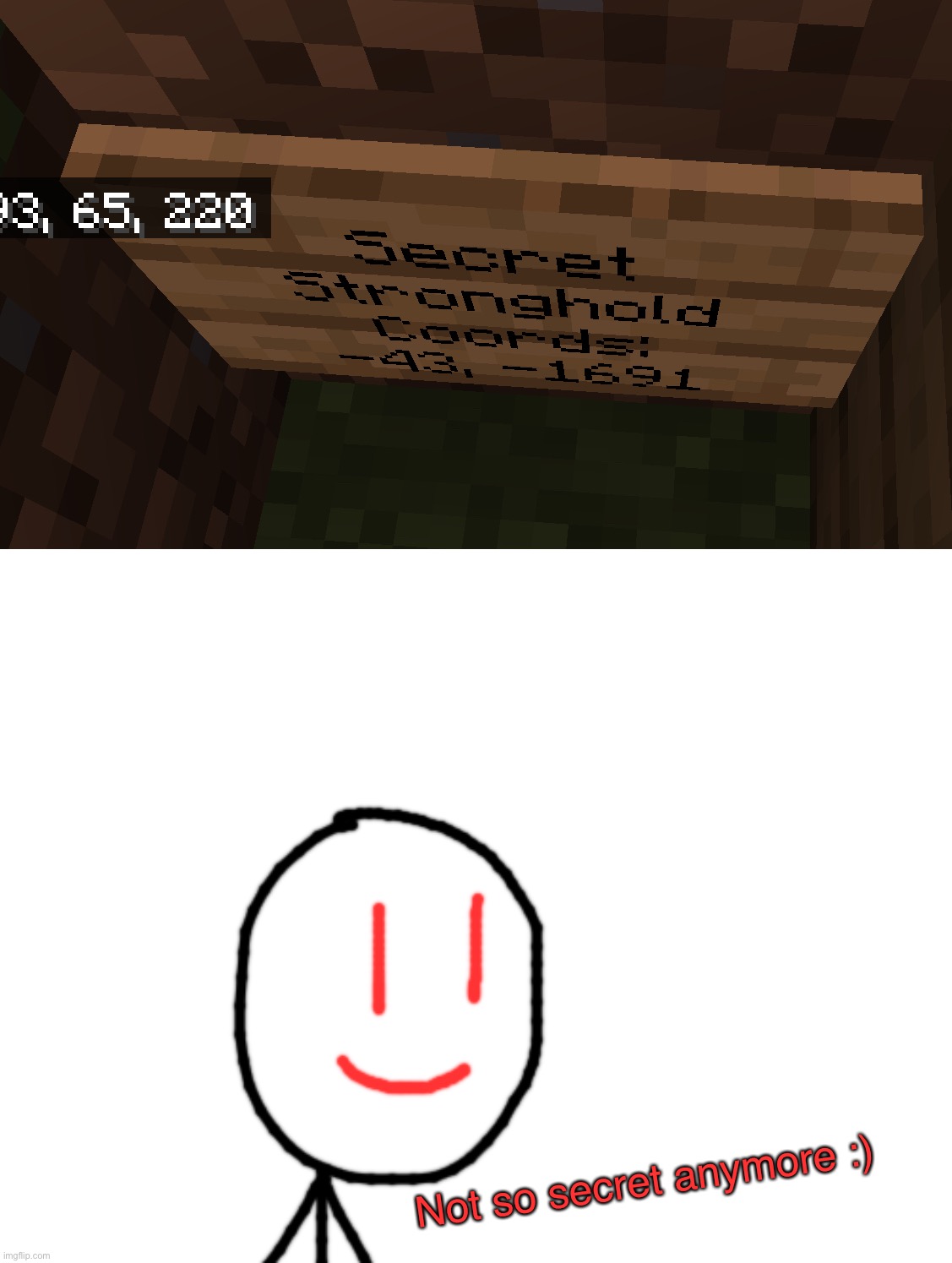 Not so secret anymore :) | image tagged in blank white template | made w/ Imgflip meme maker