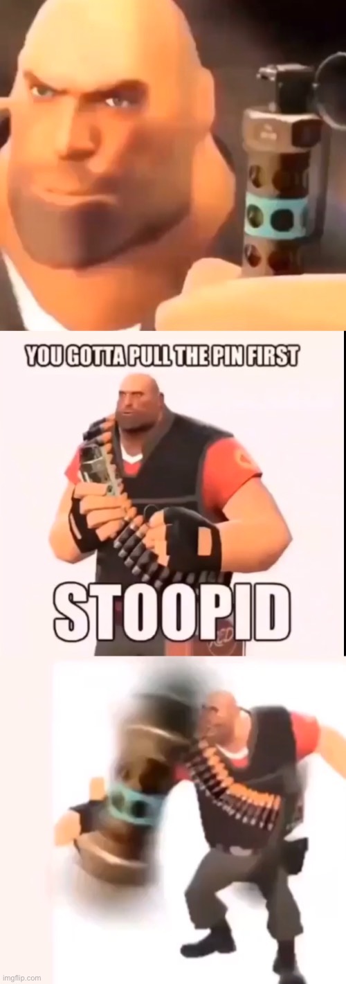 You gotta pull the pin first, stoopid | image tagged in you gotta pull the pin first stoopid | made w/ Imgflip meme maker