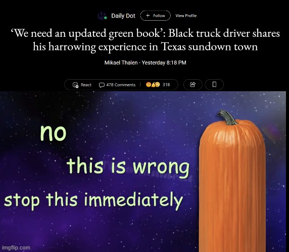 the article is so sad tho | image tagged in pumpkin facts | made w/ Imgflip meme maker