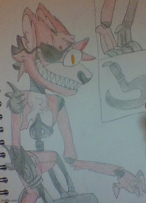 I drew Drawkill Foxy cuz why not (NOT my oc) | made w/ Imgflip meme maker