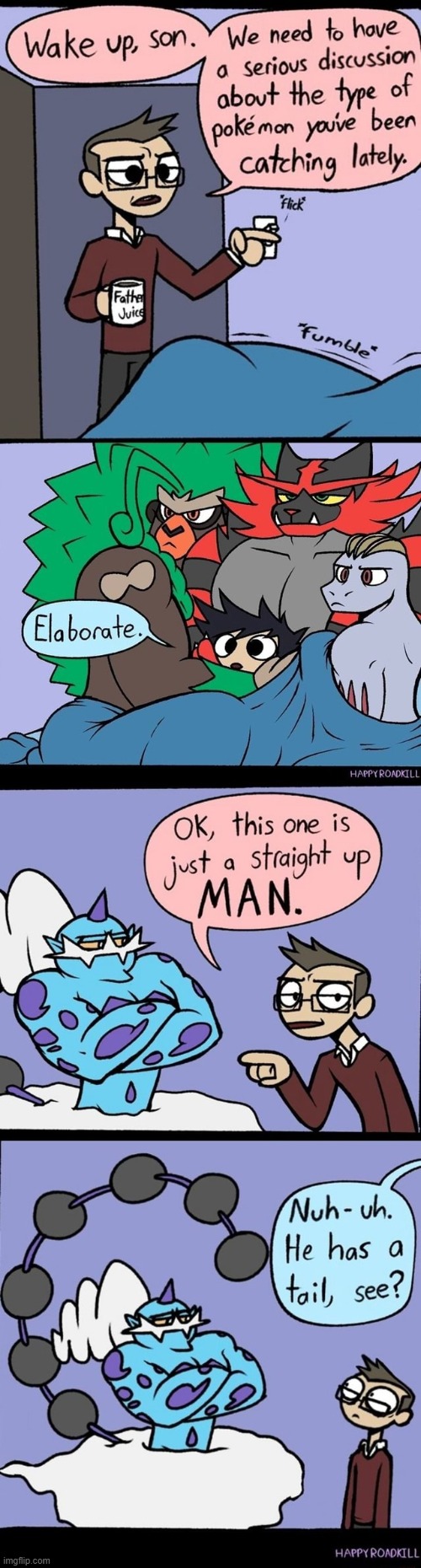 That's... Uh... Very interesting tail. | image tagged in memes,funny,comics/cartoons,pokemon,gaymer | made w/ Imgflip meme maker