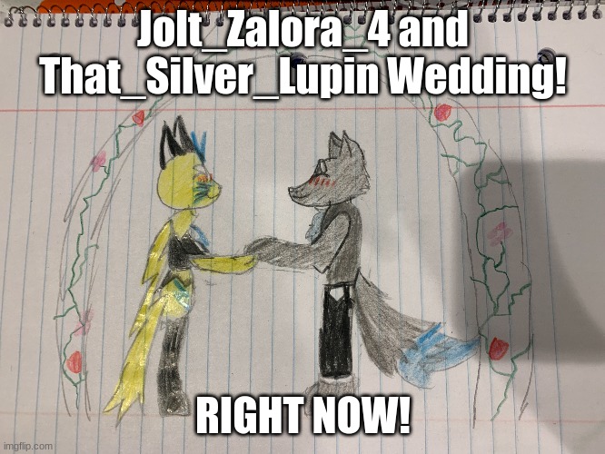 THE DAY HAS COME!!! | Jolt_Zalora_4 and That_Silver_Lupin Wedding! RIGHT NOW! | made w/ Imgflip meme maker