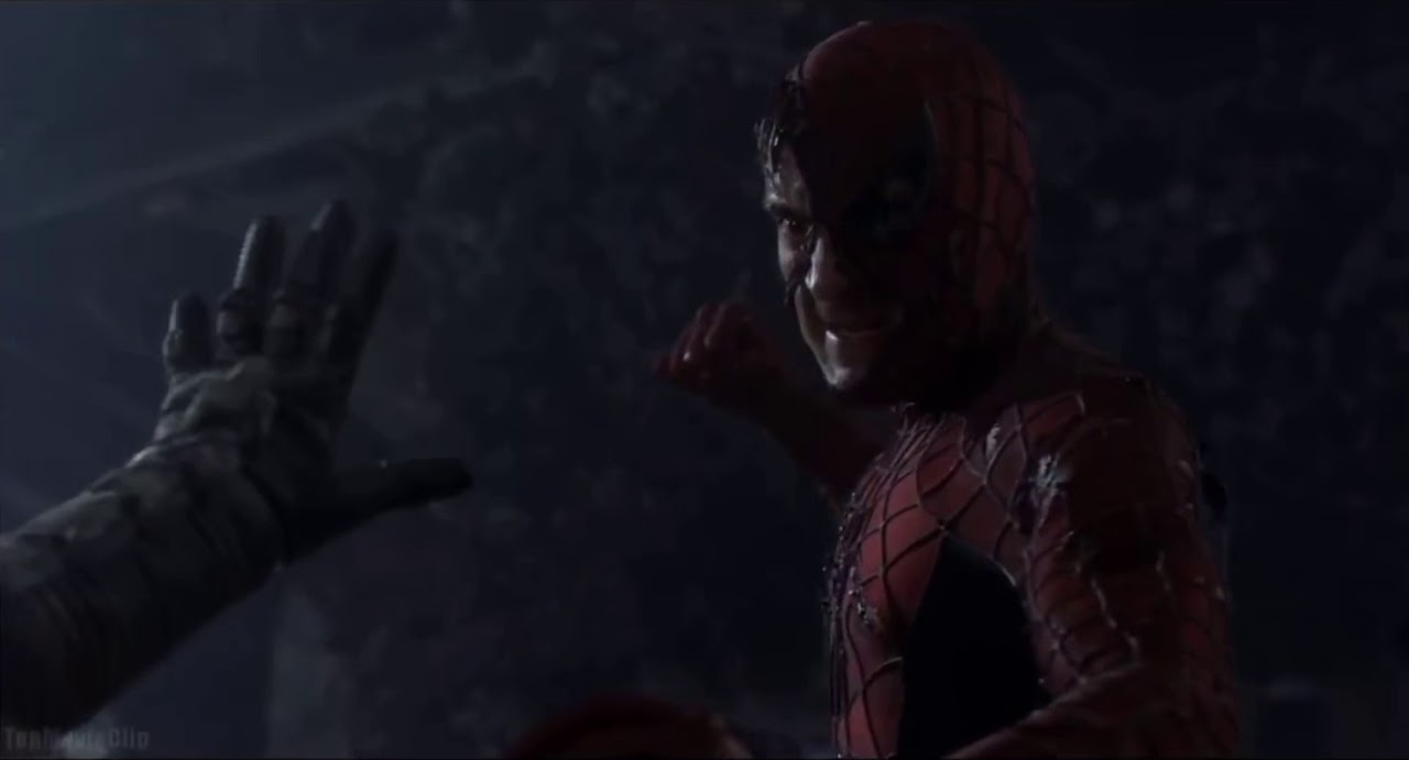 High Quality Spider-man punching goblin Blank Meme Template