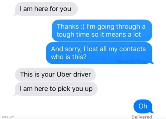 Uber | image tagged in uber,text messages,reply,message,embarrassed,fun | made w/ Imgflip meme maker
