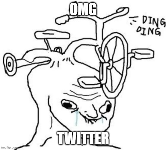 boobs | OMG; TWITTER | image tagged in ding ding | made w/ Imgflip meme maker