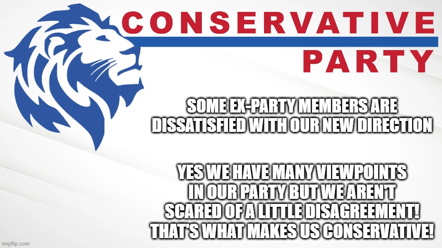 High Quality Conservative party new direction Blank Meme Template