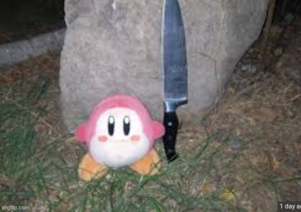 yo found this outside | image tagged in waddle dee with a knife | made w/ Imgflip meme maker