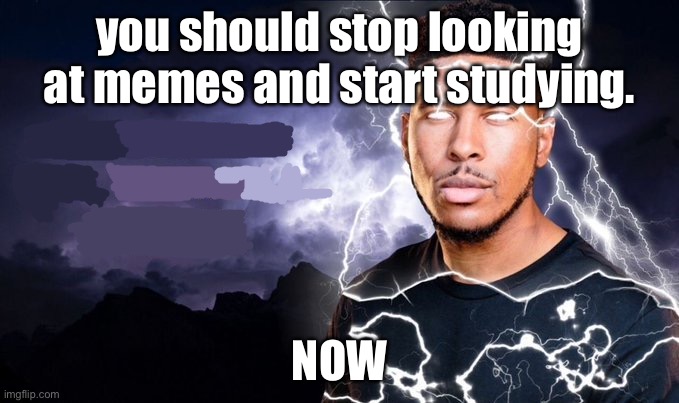 You should kill yourself NOW! | you should stop looking at memes and start studying. NOW | image tagged in you should kill yourself now | made w/ Imgflip meme maker