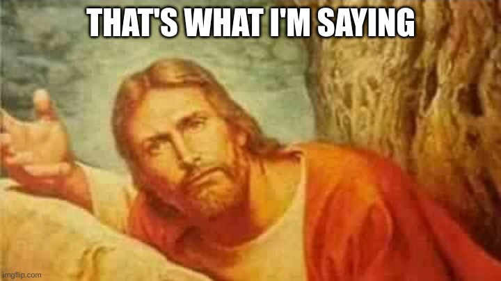 Confused jesus | THAT'S WHAT I'M SAYING | image tagged in confused jesus | made w/ Imgflip meme maker