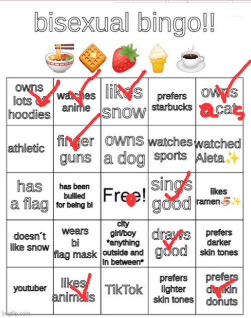 bi bingo | image tagged in bi bingo | made w/ Imgflip meme maker